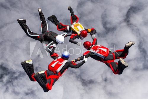 Skydiving photo.  Sport Fototapeta