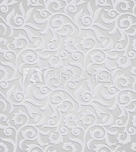 Traditional silver wallpaper  Na sufit Naklejka