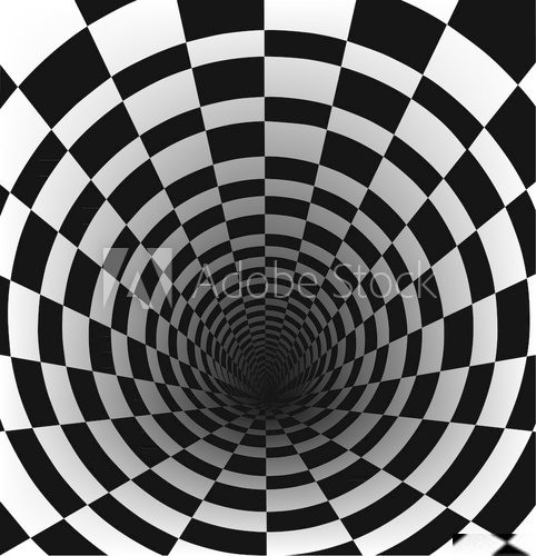 Checkerboard background with perspective effect  Optycznie Powiększające Fototapeta