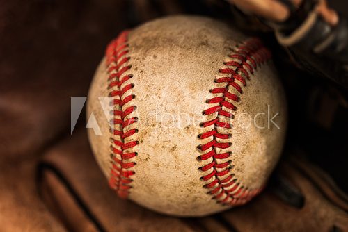 Baseball glove with ball  Sport Plakat