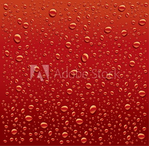 dark red water droplets background  Na lodówkę Naklejka