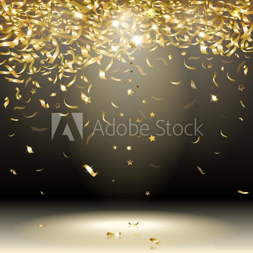 gold confetti  Na meble Naklejka