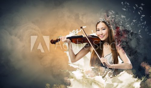 Woman violinist  Ludzie Obraz