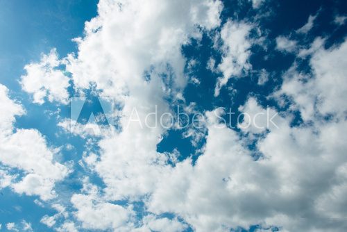 Cloudscape of bright blue sky  Niebo Fototapeta