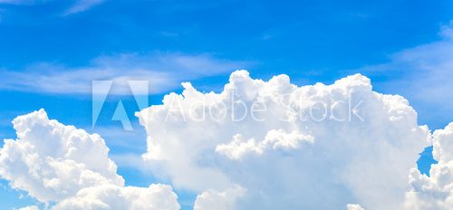 The big white cloud and blue sky  Niebo Fototapeta