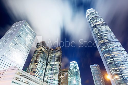 Hong Kong city at night  Fototapety Miasta Fototapeta