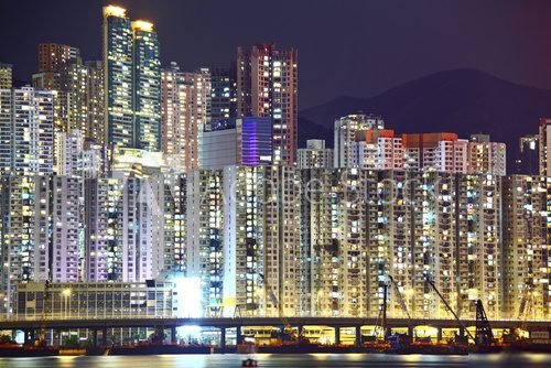 Residential district in Hong Kong  Fototapety Miasta Fototapeta