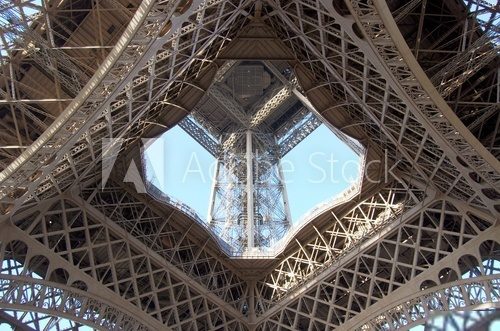 Eiffel Tower Platforms  Fototapety Wieża Eiffla Fototapeta