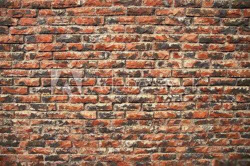 Weathered brick wall  Mur Fototapeta