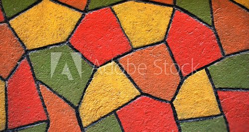 CrÃ©pi peint en Mosaique  Mur Fototapeta