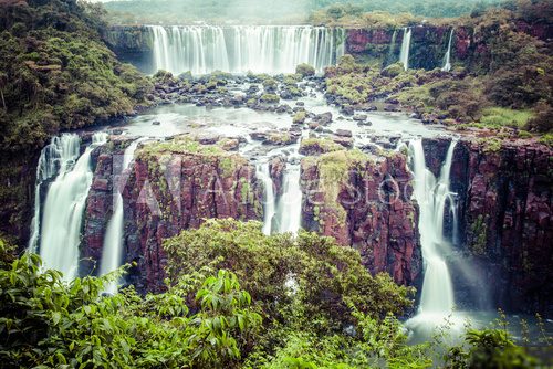 Iguassu Falls,the largest waterfalls of the world,Brazilian side  Fototapety Wodospad Fototapeta