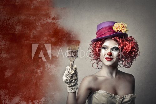 Painting Clown  Ludzie Plakat
