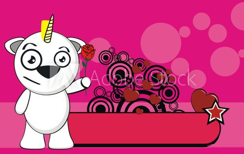 unicorn baby cute cartoon background7  Plakaty do Pokoju dziecka Plakat
