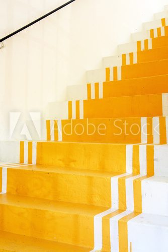 An image of concrete stairs leading up to nowhere  Schody Fototapeta