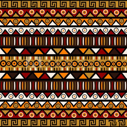 Ethnic decorative background. Seamless pattern for wrapping pape  Afryka Fototapeta