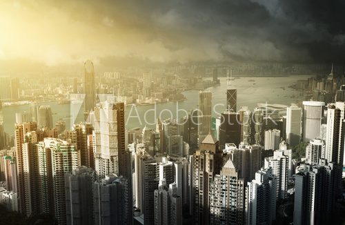 Hong Kong island from Victoria's Peak  Fototapety Miasta Fototapeta
