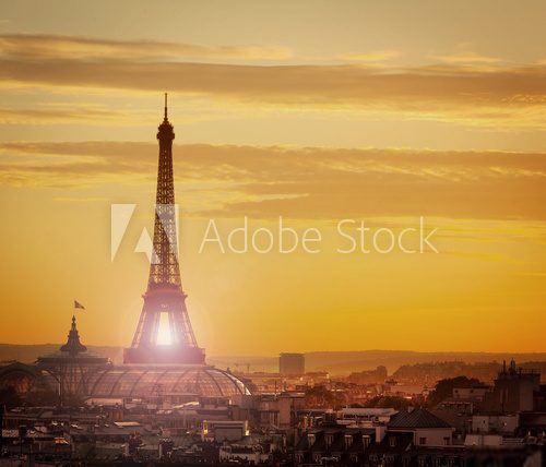 Paris by night  Fototapety Wieża Eiffla Fototapeta