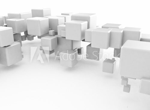 Abstract 3d cubes  Optycznie Powiększające Fototapeta