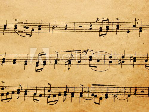 music sheet  Fototapety Sepia Fototapeta