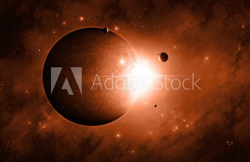 Eclipse in Space  Fototapety Kosmos Fototapeta