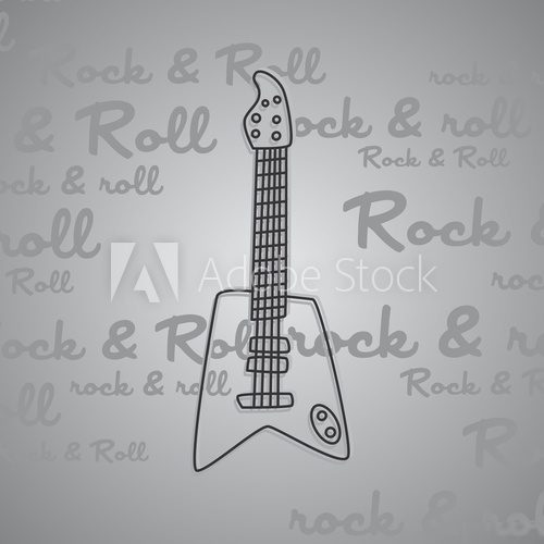 rock and roll guitar theme  Fototapety do Pokoju Nastolatka Fototapeta