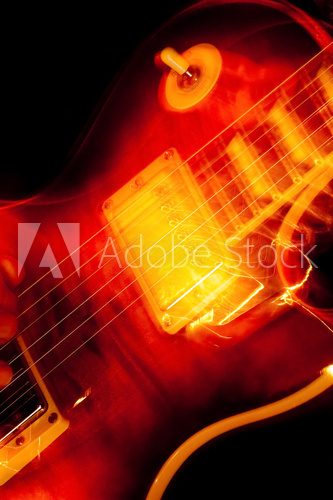 vivid color rock and roll guitar abstract  Fototapety do Pokoju Nastolatka Fototapeta
