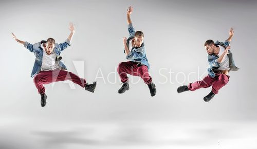 Portrait of a multiple dancing guy Fototapety do Szkoły Tańca Fototapeta