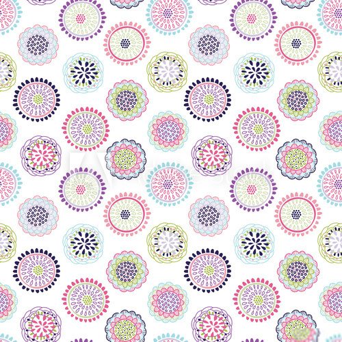 Colorful vector floral pattern Fototapety Pastele Fototapeta