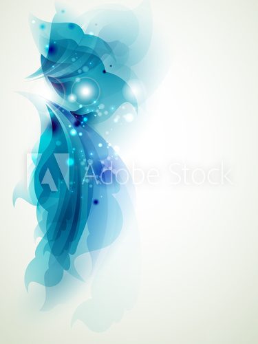 Abstract  blue  elements for design  Kwiaty Plakat