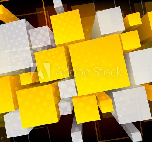 Szare, żółte, czarne światy Fototapety 3D Fototapeta