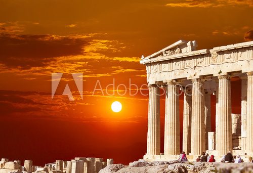 Parthenon temple on the Athenian Acropolis, Greece  Fototapety Miasta Fototapeta