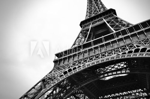 Eiffel tower black and white beauty  Fototapety Czarno-Białe Fototapeta