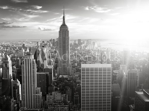 New York skyline  Fototapety Czarno-Białe Fototapeta