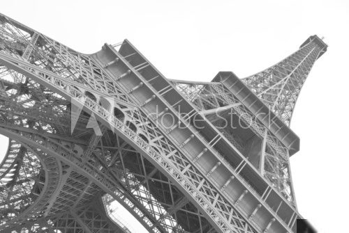 Eiffel 2  Fototapety Czarno-Białe Fototapeta