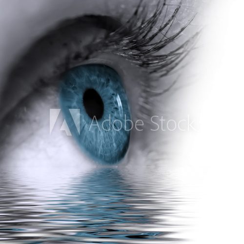 Auge im Wasser gespiegelt  Abstrakcja Obraz