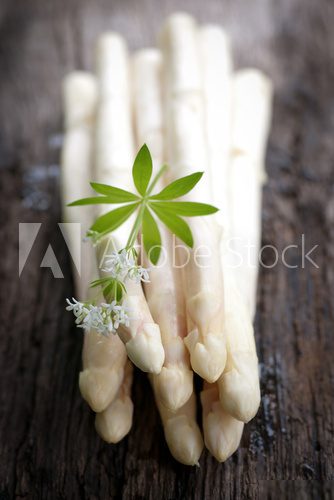 Zdrowotna biel: szparagi Obrazy do Kuchni  Obraz