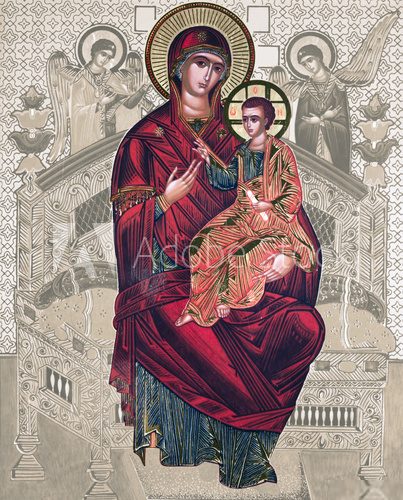 antique russian icon - elaborated image  Religijne Obraz