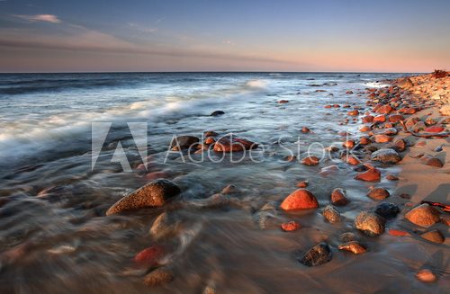 Bałtyckie wybrzeże = nastrojowa strona morza Obrazy do Salonu Obraz
