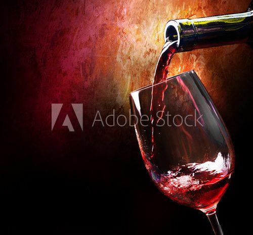 Czerwone wino – klasyczny kieliszek Fototapety do Kuchni Fototapeta