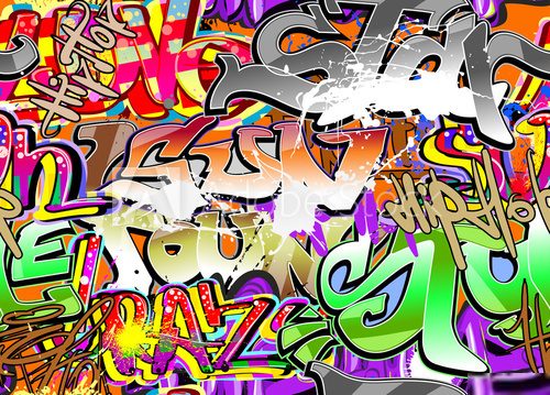 Graffiti – miejski styl na domowej ścianie Fototapety do Pokoju Nastolatka Fototapeta