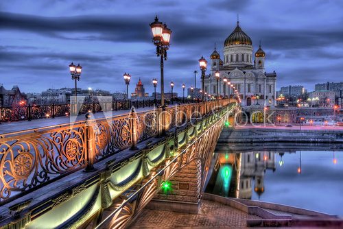 Moskwa:Sobór Chrystusa Zbawiciela
 Fototapety Mosty Fototapeta