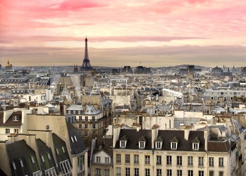 Paryż na tle pastelowego nieba
 Miasta Obraz
