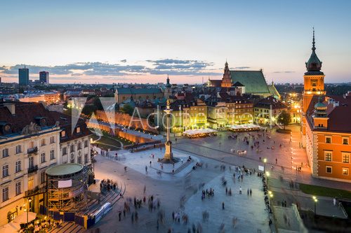 Warszawa: stare miasto o zmroku
 Fototapety Miasta Fototapeta
