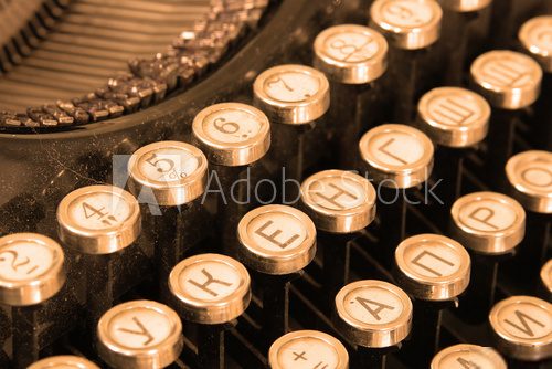 Zabytkowa maszyna do pisania – zbliżenie
 Retro - Vintage Obraz