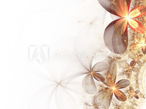 Złote kwiaty – elegancka grafika
 Fototapety do Sypialni Fototapeta