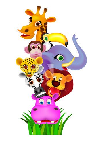 Zwierzęta – wszystkie twarze dżungli
 Fototapety do Pokoju Dziecka Fototapeta