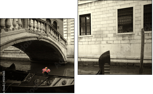 Wenecka gondola – tradycyjny romantyzm różem przełamany
 - Obraz dwuczęściowy, Dyptyk