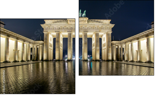 Brama Brandenburska – Berlin w wieczornym obiektywie 
 - Obraz dwuczęściowy, Dyptyk