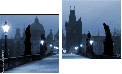 Praga nocą – Most Karola
 - Obraz dwuczęściowy, Dyptyk