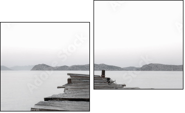 Górskie jezioro – nabrzeże
 - Obraz dwuczęściowy, Dyptyk